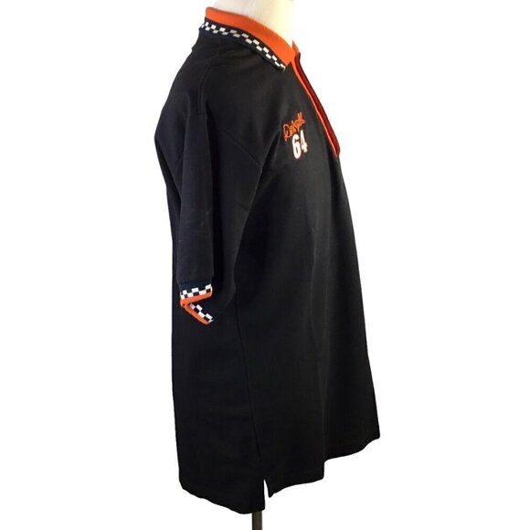 Dick Trickle Schneider National Racing Polo Shirt NASCAR Size Large Checkerboard - Picture 5 of 10